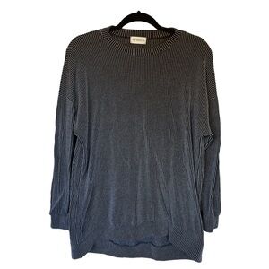 The Nines Black and White Striped Sweater